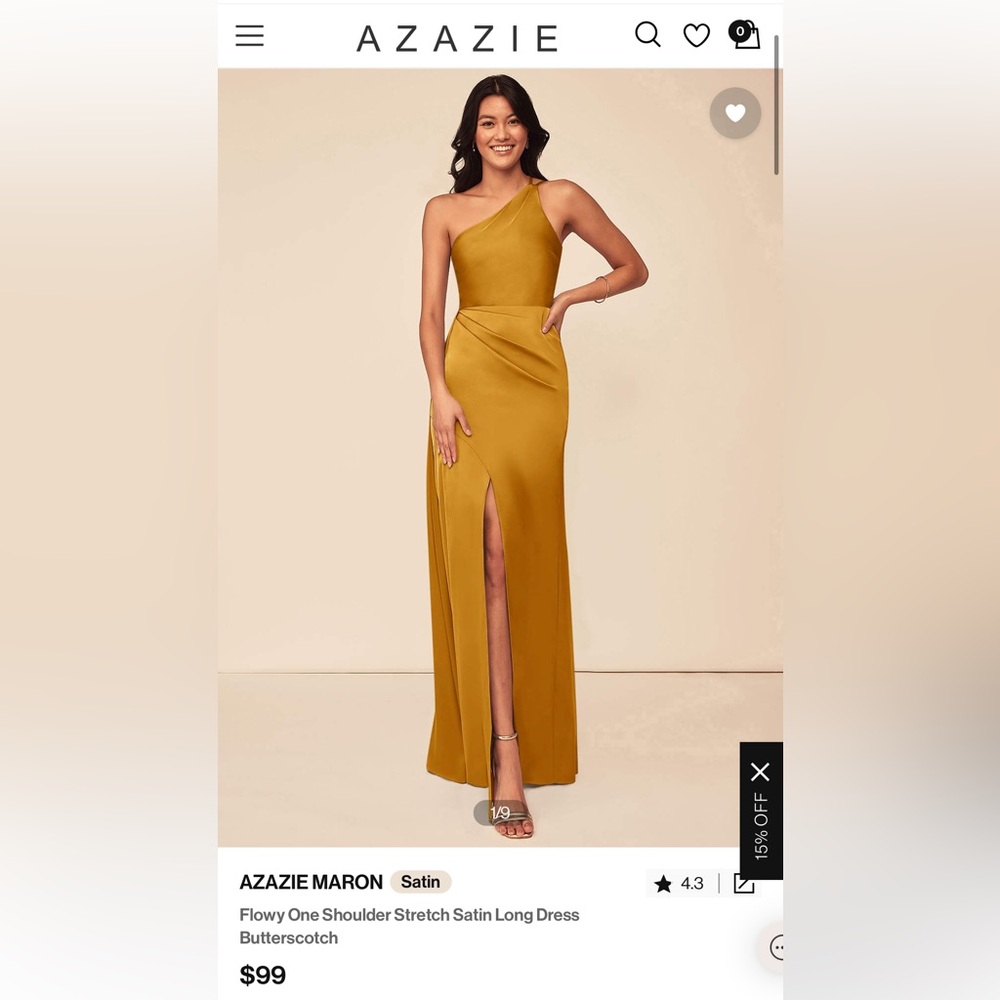 Azazie Maron Stretch Satin Dress